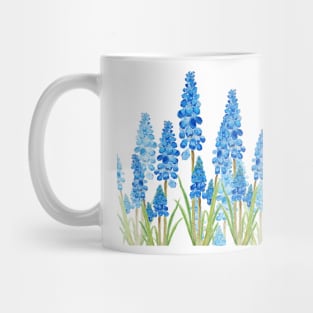 blue grape hyacinth watercolor Mug